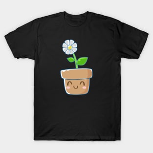 Flower Pot Design Art T-Shirt